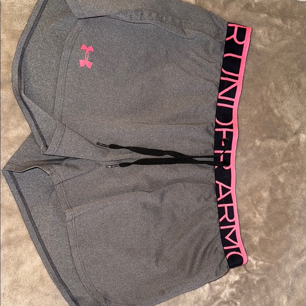 Under Armour Gray and Pink Athletic Shorts